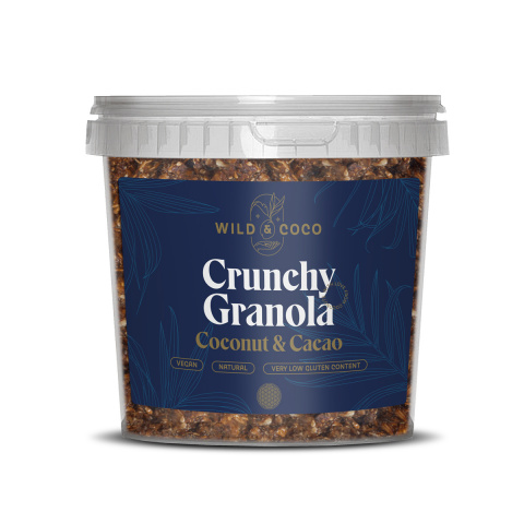 Crunchy Granola Coconut & Cacao (kyblík)