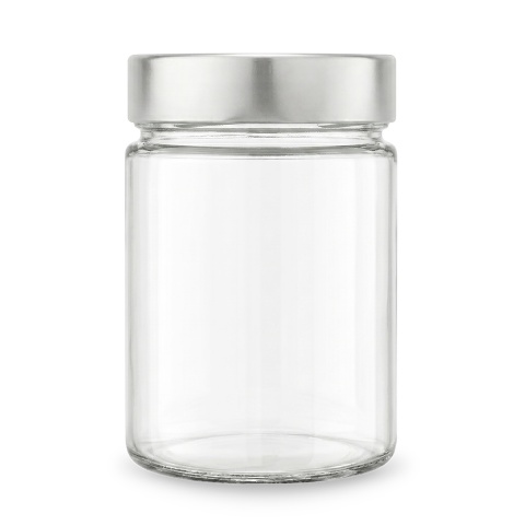 Sklenice 300 ml se stříbrným víčkem