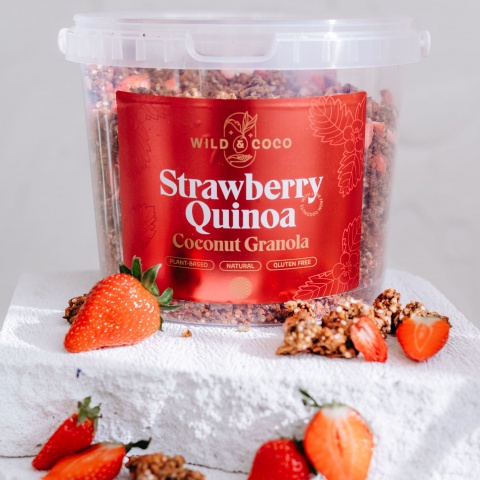 Strawberry Quinoa Coconut Granola